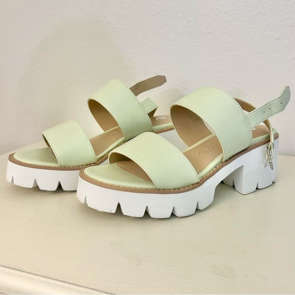 SOLD - Nordstrom Pistachio green platform sandals